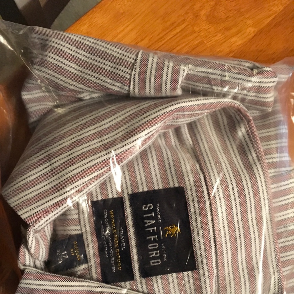 Men’s 17” neck by 32-33” sleeve stripped shirt